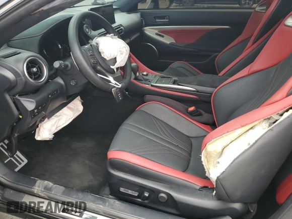 2023 Lexus RC F with VIN JTHDP5BC9P5008837, listed as a Copart auction lot 63483635 with 5,908 mi miles and Salvage title. Bid and sale history available at DreamBid. Image 7.