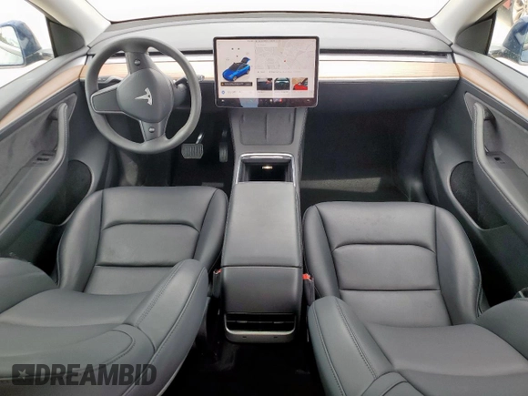 2024 Tesla Model Y Long Range with VIN 7SAYGDEE2RF986014, listed as a Copart auction lot 55791145 with 12,344 mi miles and Salvage title. Bid and sale history available at DreamBid. Image 8.
