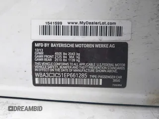 2014 BMW 3 Series 320i xDrive с VIN WBA3C3C51EP661285, выставлен на аукционе IAAI как лот 42260366 с пробегом 125 269 миль миль и . История ставок и продаж доступна на DreamBid. Изображение 9.