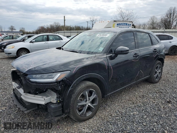 2023 Honda HR-V EX-L with VIN 3CZRZ2H74PM718629, listed as a Copart auction lot 52628595 with 104,108 mi miles and Salvage title. Bid and sale history available at DreamBid. Image 1.