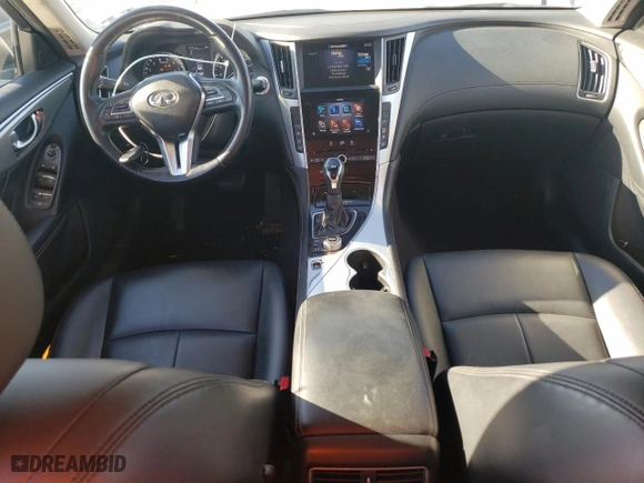 2020 Infiniti Q50 3.0t LUXE with VIN JN1EV7AR2LM255486, listed as a Copart auction lot 45657425 with 100,270 mi miles and Salvage Title. Bid and sale history available at carsss.com. Image 8.