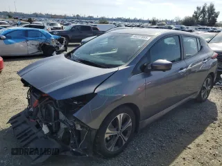 2020 Nissan LEAF SV with VIN 1N4AZ1CP1LC303256, listed as a Copart auction lot 46337665 with 34,347 mi miles and Salvage title. Bid and sale history available at DreamBid. Image 1.