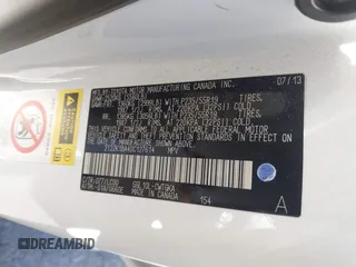 2013 Lexus RX 350 with VIN 2T2ZK1BA4DC127614, listed as a IAAI auction lot 42537154 with Not provided miles and . Bid and sale history available at DreamBid. Image 9.