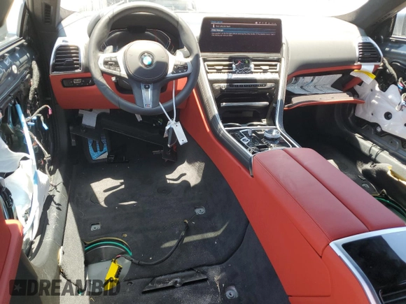 2024 BMW 8 Series 840i with VIN WBAGV2C02RCP37314, listed as a Copart auction lot 56403074 with 94 mi miles and Salvage Title. Bid and sale history available at carsss.com. Image 8.