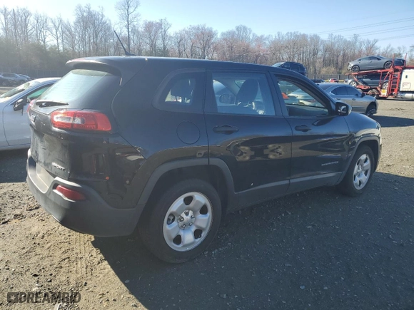 2017 Jeep Cherokee Sport with VIN 1C4PJLAB7HW662549, listed as a Copart auction lot 49838555 with 133,539 mi miles and Clean Title. Bid and sale history available at carsss.com. Image 3.
