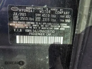 2022 Hyundai Sonata Hybrid Limited with VIN KMHL54JJ8NA038750, listed as a Copart auction lot 46151403 with 9,401 mi miles. Bid and sale history available at carsss.com. Image 12.