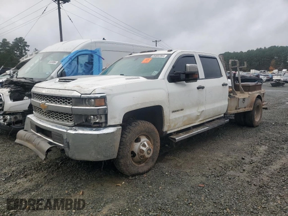 2019 Chevrolet Silverado 3500HD Work Truck with VIN 1GC4KVCY9KF196644, listed as a Copart auction lot 84682364 with 0 mi miles and Non Repairable. Bid and sale history available at carsss.com. Image 1.