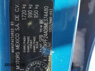 2021 Kia Forte FE z VIN 3KPF24AD8ME374480, wystawiony jako Copart lot #41722305 z przebiegiem 98 707 mil mil oraz Szkoda całkowita • Salvage title. Historia ofert i sprzedaży dostępna na DreamBid. Obrazek 12.