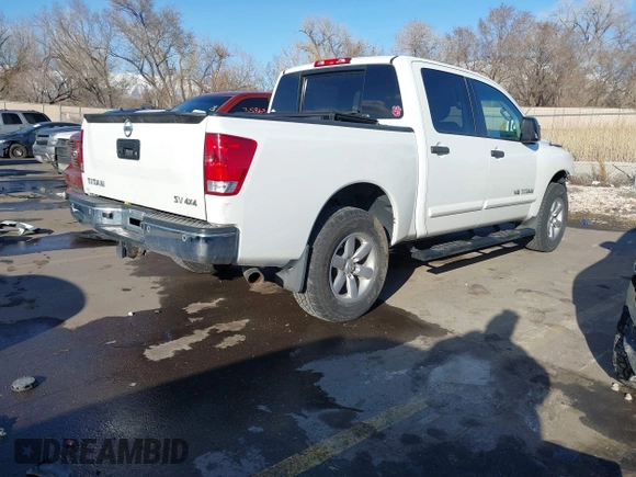 2013 Nissan Titan S with VIN 1N6AA0EC0DN306674, listed as a IAAI auction lot 41840347 with 139,551 mi miles. Bid and sale history available at carsss.com. Image 4.