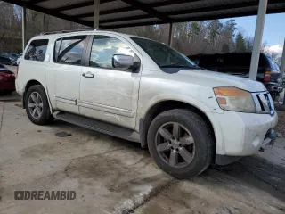 2014 Nissan Armada Platinum z VIN 5N1BA0NFXEN610187, wystawiony jako Copart lot #44145265 z przebiegiem Nie podano mil oraz Czysty tytuł • Clean title. Historia ofert i sprzedaży dostępna na DreamBid. Obrazek 4.
