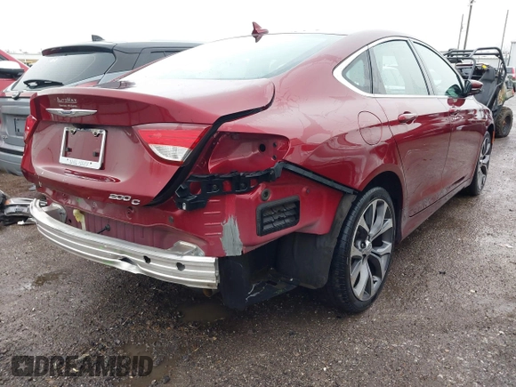 2015 Chrysler 200 C with VIN 1C3CCCCG1FN549009, listed as a IAAI auction lot 41702587 with 61,733 mi miles and . Bid and sale history available at carsss.com. Image 4.