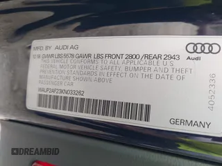 2019 Audi A7 z VIN WAUP2AF23KN033262, wystawiony jako IAAI lot #40678864 z przebiegiem 97 925 mil mil oraz . Historia ofert i sprzedaży dostępna na DreamBid. Obrazek 9.