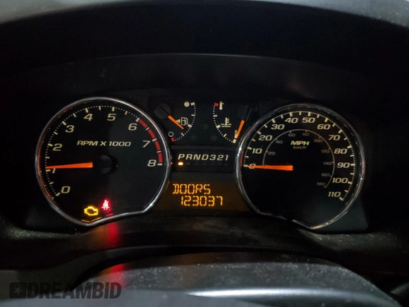 2008 GMC Canyon SLE2 with VIN 1GTDT43E588205009, listed as a Copart auction lot 86837354 with 123,037 mi miles and Salvage Title. Bid and sale history available at carsss.com. Image 9.