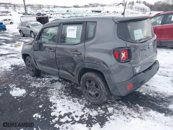 2018 Jeep Renegade Upland Edition with VIN ZACCJBABXJPJ39437, listed as a IAAI auction lot 41259927 with 139,677 mi miles. Bid and sale history available at carsss.com. Image 3.