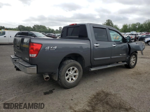 2007 Nissan Titan SE with VIN 1N6AA07B87N201924, listed as a Copart auction lot 60361425 with 167,659 mi miles and Salvage title. Bid and sale history available at DreamBid. Image 3.
