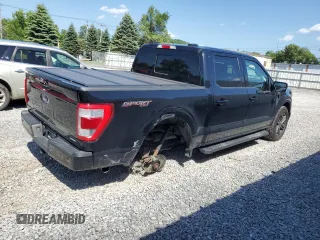 2021 Ford F-150 XL with VIN 1FTFW1E81MFA80456, listed as a Copart auction lot 61268545 with 57,233 mi miles and Salvage title. Bid and sale history available at DreamBid. Image 3.