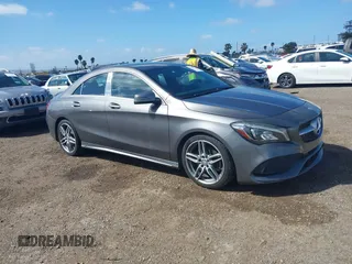 2017 Mercedes-Benz CLA with VIN WDDSJ4EB4HN438368, listed as a IAAI auction lot 41807724 with 92,554 mi miles. Bid and sale history available at carsss.com. Image 1.