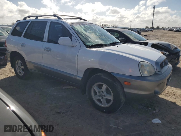 2001 Hyundai Santa Fe GLS with VIN KM8SC83D91U048535, listed as a Copart auction lot 85041184 with 218,621 mi miles and Salvage Title. Bid and sale history available at carsss.com. Image 4.