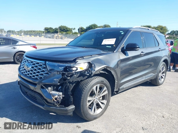 2020 Ford Explorer Platinum with VIN 1FM5K8HC4LGA48685, listed as a IAAI auction lot 41343225 with 55,459 mi miles. Bid and sale history available at carsss.com. Image 6.