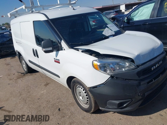 2019 Ram ProMaster City Cargo Tradesman z VIN ZFBHRFAB1K6N89591, wystawiony jako IAAI lot #41129142 z przebiegiem 63 225 mil mil oraz . Historia ofert i sprzedaży dostępna na DreamBid. Obrazek 1.