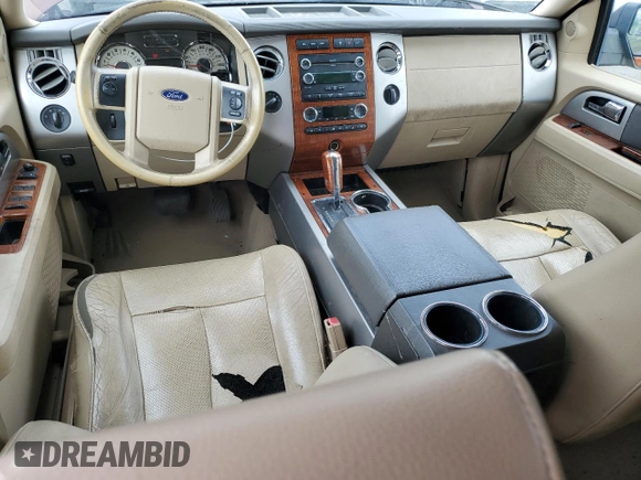 2009 Ford Expedition EL Eddie Bauer with VIN 1FMFK18519EB00906, listed as a Copart auction lot 46627875 with 213,878 mi miles and Clean Title. Bid and sale history available at carsss.com. Image 8.