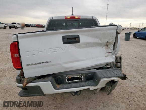 2022 Chevrolet Colorado 4WD LT with VIN 1GCGTCEN6N1306228, listed as a Copart auction lot 57074625 with 35,124 mi miles and Salvage title. Bid and sale history available at DreamBid. Image 6.