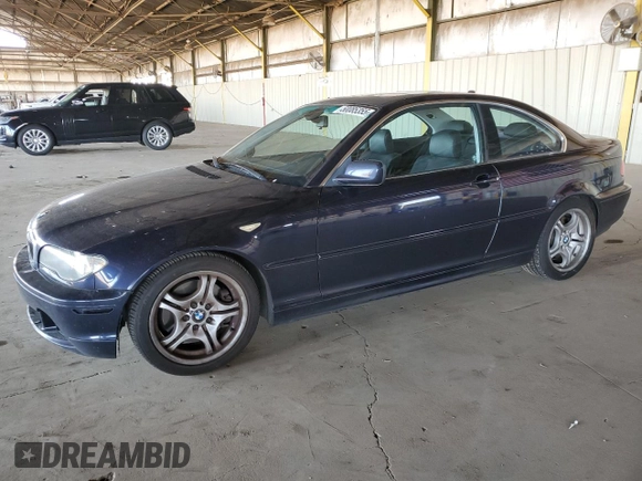 2004 BMW 3 Series 330Ci with VIN WBABD534X4PL12488, listed as a Copart auction lot 50085355 with 124,114 mi miles and Salvage Title. Bid and sale history available at carsss.com. Image 1.