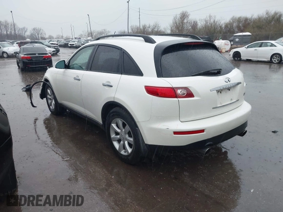 2004 Infiniti FX with VIN JNRAS08W44X203168, listed as a IAAI auction lot 41925315 with Not Provided miles and . Bid and sale history available at DreamBid. Image 3.
