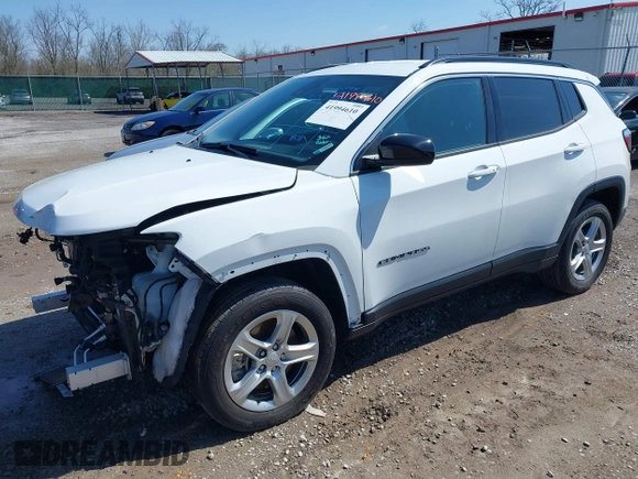 2023 Jeep Compass Latitude with VIN 3C4NJDBN9PT561829, listed as a IAAI auction lot 41994610 with 29,583 mi miles and . Bid and sale history available at DreamBid. Image 19.