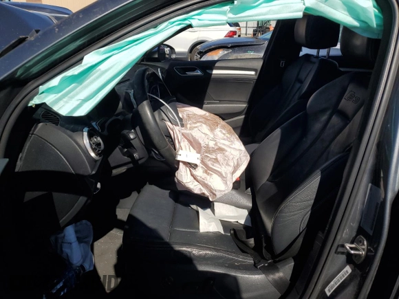 2015 Audi S3 2.0T Premium Plus with VIN WAUBFGFF7F1091957, listed as a Copart auction lot 76576804 with 0 mi miles and Salvage Title. Bid and sale history available at carsss.com. Image 7.