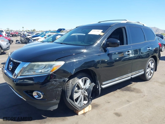 2013 Nissan Pathfinder SL with VIN 5N1AR2MN7DC615401, listed as a IAAI auction lot 41851881 with 150,266 mi miles. Bid and sale history available at carsss.com. Image 17.