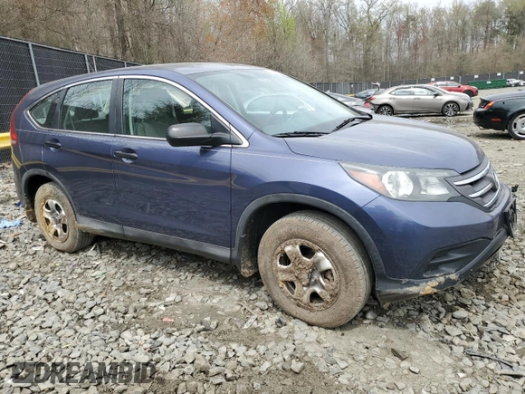 2014 Honda CR-V LX with VIN 2HKRM4H33EH684814, listed as a Copart auction lot 51582125 with 75,593 mi miles and Salvage Title. Bid and sale history available at carsss.com. Image 4.