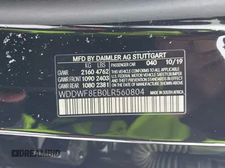 2020 Mercedes-Benz C 300 with VIN WDDWF8EB0LR560804, listed as a IAAI auction lot 41620613 with 48,555 mi miles and . Bid and sale history available at DreamBid. Image 9.