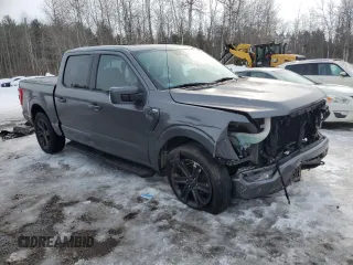 2021 Ford F-150 XL with VIN 1FTEW1EP2MKD38705, listed as a Copart auction lot 46285945 with 76,715 mi miles and Salvage Title. Bid and sale history available at carsss.com. Image 4.