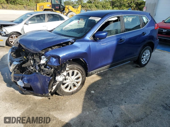 2017 Nissan Rogue SV with VIN KNMAT2MV8HP517725, listed as a Copart auction lot 80308304 with 147,116 mi miles and Salvage Title. Bid and sale history available at carsss.com. Image 1.