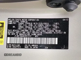 2013 Lexus RX 450h with VIN JTJBC1BA4D2051519, listed as a IAAI auction lot 42581660 with 128,839 mi miles and . Bid and sale history available at DreamBid. Image 9.