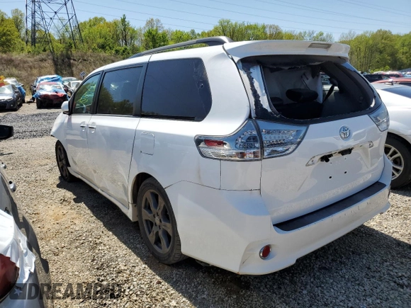 2017 Toyota Sienna SE with VIN 5TDXZ3DC0HS885822, listed as a Copart auction lot 50955225 with 70,079 mi miles and Salvage Title. Bid and sale history available at DreamBid. Image 2.