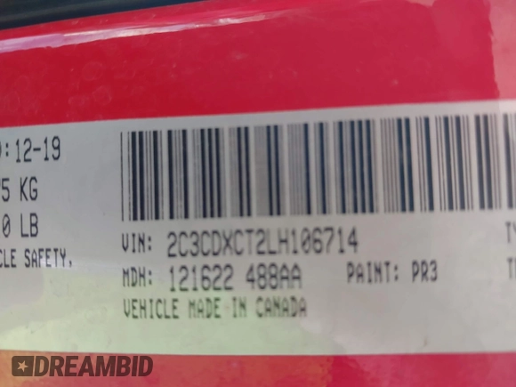 2020 Dodge Charger R/T z VIN 2C3CDXCT2LH106714, wystawiony jako IAAI lot #41860126 z przebiegiem 128 195 mil mil oraz . Historia ofert i sprzedaży dostępna na DreamBid. Obrazek 9.