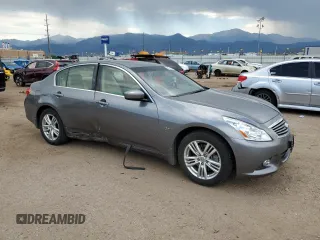 2015 Infiniti Q40 with VIN JN1CV6ARXFM650084, listed as a Copart auction lot 66079924 with 80,983 mi miles and Salvage Title. Bid and sale history available at carsss.com. Image 4.
