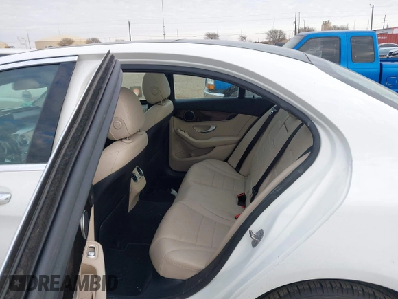 2017 Mercedes-Benz C 300 with VIN 55SWF4KB1HU230253, listed as a IAAI auction lot 41621762 with 138,299 mi miles and . Bid and sale history available at carsss.com. Image 8.