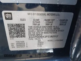 2023 Chevrolet Silverado 1500 LT с VIN 1GCPDDEK1PZ182317, выставлен на аукционе IAAI как лот 41834167 с пробегом 27 572 миль миль и . История ставок и продаж доступна на DreamBid. Изображение 9.