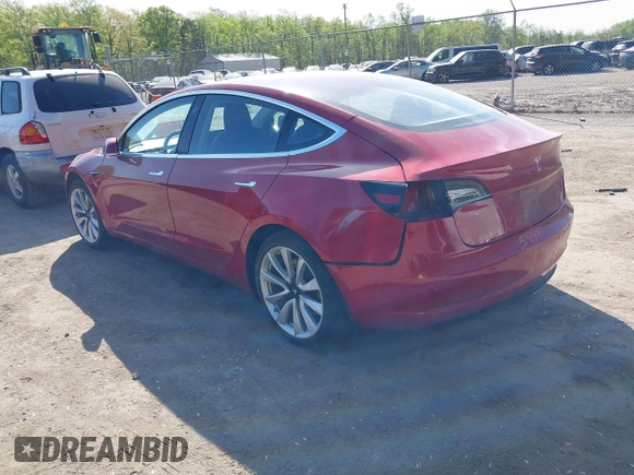 2018 Tesla Model 3 Long Range Battery z VIN 5YJ3E1EA3JF047287, wystawiony jako IAAI lot #42099771 z przebiegiem 120 470 mil mil oraz . Historia ofert i sprzedaży dostępna na DreamBid. Obrazek 3.