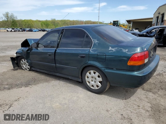 1998 Honda Civic LX with VIN 2HGEJ6675WH613506, listed as a Copart auction lot 54968535 with 196,756 mi miles and Salvage Title. Bid and sale history available at DreamBid. Image 2.