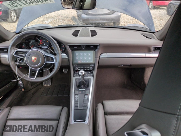 2017 Porsche 911 Carrera with VIN WP0AA2A96HS107967, listed as a Copart auction lot 48043775 with 57,235 mi miles and Salvage Title. Bid and sale history available at carsss.com. Image 8.