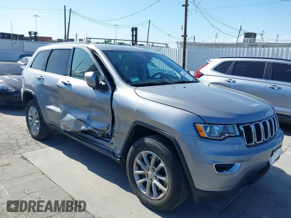 2021 Jeep Grand Cherokee Laredo E with VIN 1C4RJEAG6MC719089, listed as a IAAI auction lot 39290041 with 44,726 mi miles and . Bid and sale history available at DreamBid. Image 1.