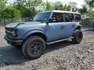 2024 Ford Bronco Wildtrak with VIN 1FMEE2BP5RLA13248, listed as a Copart auction lot 60035515 with 14,795 mi miles and Salvage title. Bid and sale history available at DreamBid. Image 1.