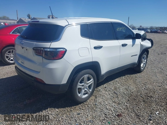 2024 Jeep Compass Sport with VIN 3C4NJDAN2RT591078, listed as a IAAI auction lot 41984705 with 49,220 mi miles and . Bid and sale history available at DreamBid. Image 4.