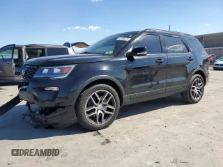 2018 Ford Explorer Sport with VIN 1FM5K8GT0JGA34975, listed as a Copart auction lot 50998625 with 87,855 mi miles and Salvage Title. Bid and sale history available at DreamBid. Image 1.