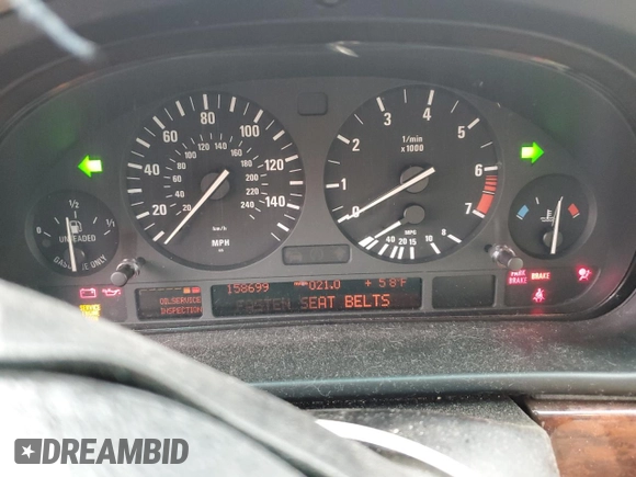 2003 BMW 5 Series 525i with VIN WBADT33443GF43999, listed as a Copart auction lot 48878805 with 158,699 mi miles and Salvage Title. Bid and sale history available at carsss.com. Image 9.
