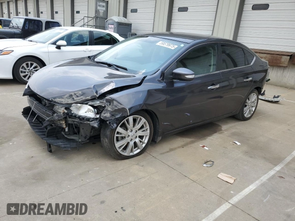 2014 Nissan Sentra SV with VIN 3N1AB7AP9EY337415, listed as a Copart auction lot 59579975 with 93,181 mi miles and Salvage title. Bid and sale history available at DreamBid. Image 1.